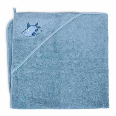 Hooded towel Shark 100x100 Ceba Baby